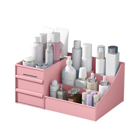 Sminkförvaring, hudvårdsförvaring på bänkskiva, kosmetikförvaring passar hudvård, lotion