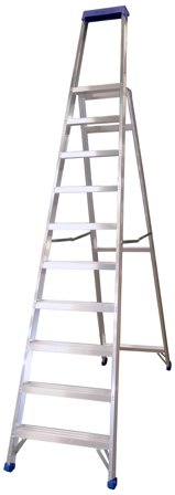 Skeppshultstegen 5050-10 Trappstege med hylla 10 steg, 2325 mm, Stegar & ställningar