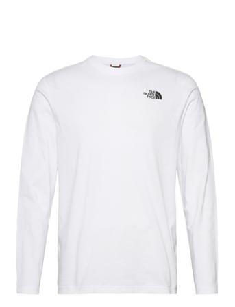 M L/S Red Box Tee - Eu T-shirts Long-sleeved Hvit The North Face*Betinget Tilbud
