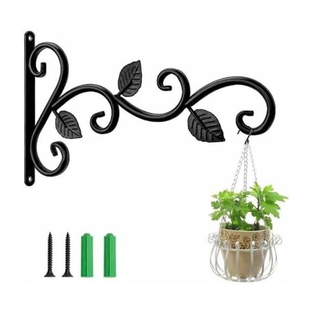 Innendørs Utendørs Dekor, Veggkrok for Plantehenger, Plantekrok for Fuglemater, Dørklokke, Lampe, Lykt (1 Pakke)
