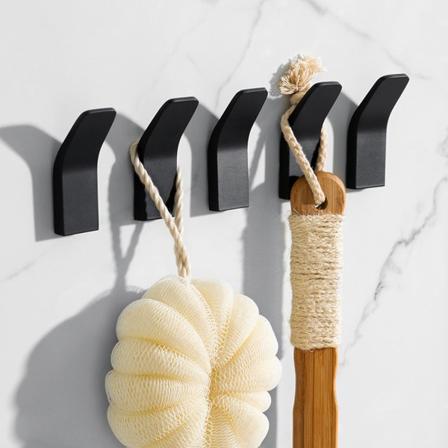 Håndkleholder uten boring, 5 kroker håndkleholder, veggkroker, rustfritt stål
