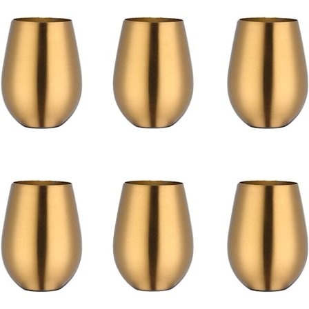 6 kpl Varrenmattomia Viinilasit, 17 oz 18/8