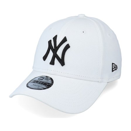 New Era - Kids New York Yankees League Essential 9FORTY White/Black Adjustable Adjustable White Cap - MLB @ Hatstore