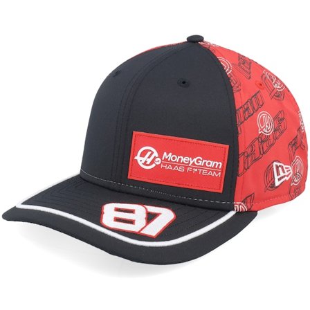 New Era - Motor Schwarz adjustable Cap - Haas F1 25 Bearman Japan 9SEVENTY Black/Red Adjustable @ Hatstore