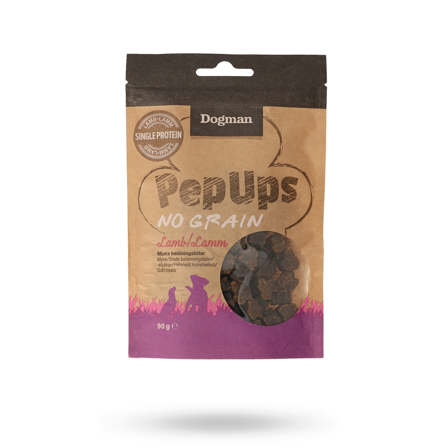Dogman Pep Ups No Grain Lamm 90g - Matskål, hundgodis & tuggisar