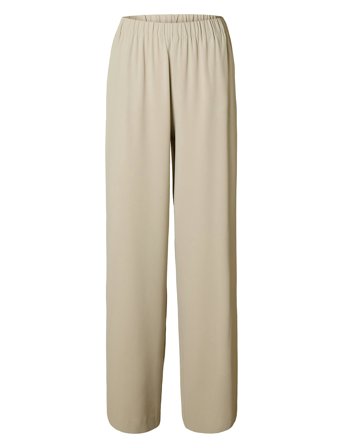 Slftinni-Relaxed Mw Wide Pant N Noos Beige Selected
