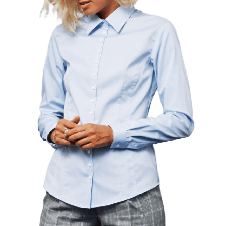 The Shirt Factory Moa Twill Strykfri Skjortor Dam Blå 40