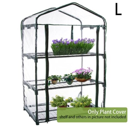 Trädgårdsblomsterväxter cover 3 nivåer Anti-UV vattentät bärbar PVC-växthus