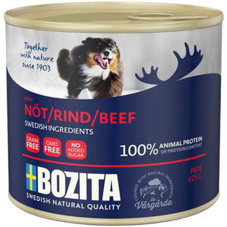 Bozita Hund - Paté med storfekjøtt 625 g - Hund - Hundefôr & hundemat - Våtfôr & våtmat - ZOO.no