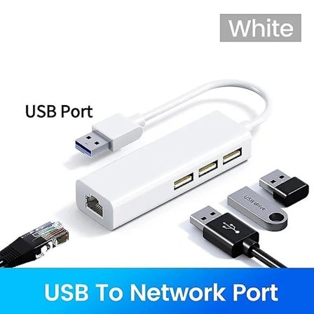 USB Ethernet-adapter USB Typ C till Rj45 Lan-port 100 Mbps Gigabit Nätverkskort USB 2.0 Dockningsstation för PC Dator Laptop