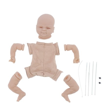 Simuloimaton maalaamaton Reborn-nukkesarja Vinyyli Keskeneräinen Baby Doll Mold Parts Set 17 tuumaa