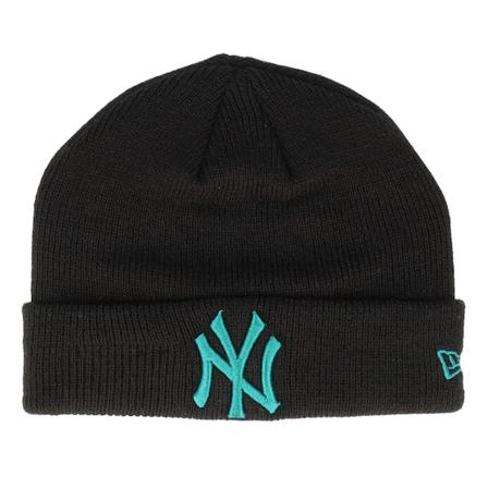 New Era - MLB Schwarz cuff Mütze - Kids New York Yankees League Essential Beanie Black/Teal Cuff @ Hatstore