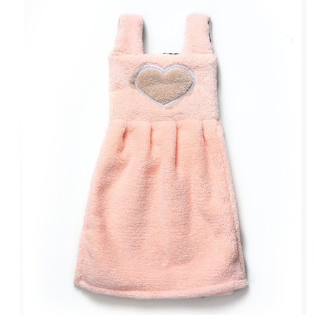 1 stk søt kjole håndkle korall fløyel absorberende kjøkken tørk myk