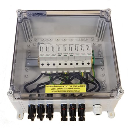 Elrond ÅSKPKT SOL 1 Plastkapsling med solcellskydd, för 3 strängar, Elfördelning & strömförsörjning