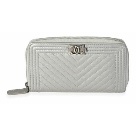 Chanel Vintage Wallets ; Cardholders Grå, Dame Vintage Accessories, Størrelse: ONE Size