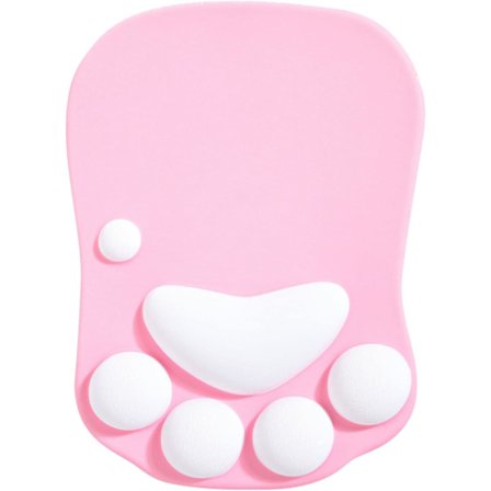 Musematte med håndleddsstøtte, ergonomisk musematte, Kawaii kattemus