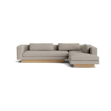 Manhattan chaiselong sofa, højrevendt - Sneak Grå/Beige - 295x240x75 - Sofa, chaiselong
