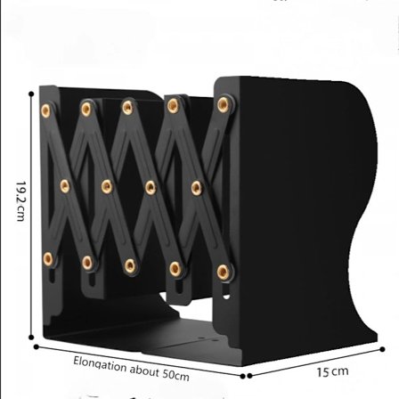Justerbar Bokstøtte Skrivebord Bokstøtte Stativ Justerbar Bokhylle for Skrivebord, Hylle, Kontor, Papirvarer, Bokstøtte Stativ Sklisikre Bokstøtter 