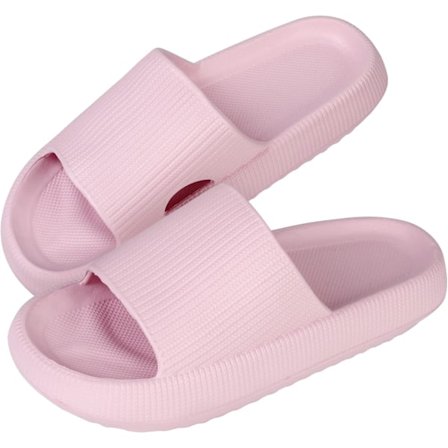 Cloud Sliders Dam Herr, halkfria strandtofflor dam sommar, mjuka flip-flop-kuddskor, plattformspoolskor duschskor för inomhusbruk Rosa 1