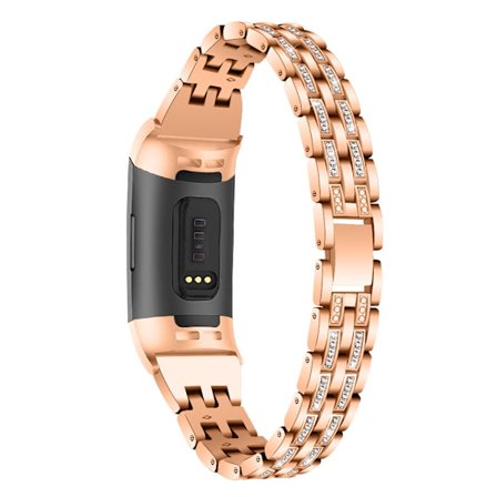 Dobbelt Række Armbånd Fitbit Charge 3/4 Rosenguld