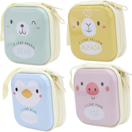 4 stk Myntvesker for Barn, Leketøy for Barn, Tinn Myntveske, Mini Leketøy, Barneveske