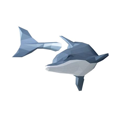 1 stk Delfin Hammer Look Håndlaget Papir Trofé Kreativ Papir