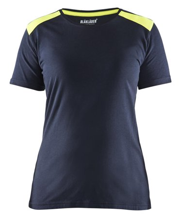 Blåkläder 347910428633XL T-shirt marinblå/gul Marinblå/gul, Kläder