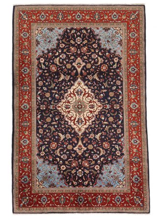 Noué À La Main Sarough Tapis 142X224 De Laine Marron/Noir Petit