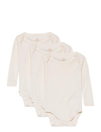 Melange 3 Pack Ls Bodies Bodies Long-sleeved Cream Copenhagen Colors