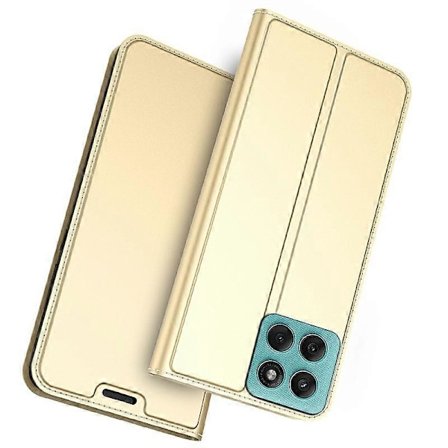 För Motorola Edge 60 5G / Edge 60 Fusion 5G Fodral PU Läder Telefonskal med Korthållare Ställ Guld