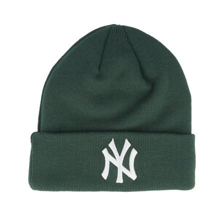 New Era - MLB Zelená cuff Beanie - New York Yankees League Essential Dark Green Cuff @ Hatstore