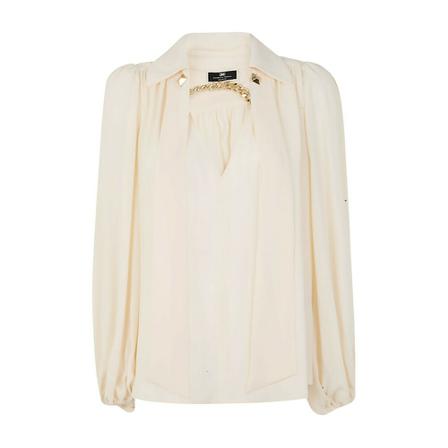 Elisabetta Franchi - Blusar - Beige - Dam - Storlek: Xs, Dam, Storlek: XS