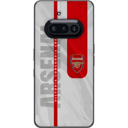 Yhteensopiva Puhelinkuori Nothing Phone (3a) Arsenal FC logo juliste jalkapallo Premier League seura punainen valkoinen tausta Gunners jalkapallojoukk