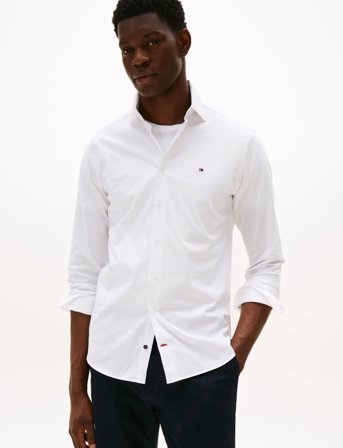 Tommy Hilfiger Cl - Stch Pop Ctrst Rf Shirt Jhn - White - R/40