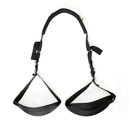 Bærbar justerbar åben lårben BDSM-rem med kunstlæder, bondage, labia, klitoris, G-punkt klemmer, clips, sexlegetøj til voksne