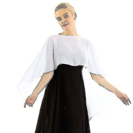 Blødt letvægts chiffon Hi-lo sjal til kvinder