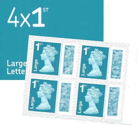 England - Dagligmærker 2022 - Elizabeth II - 4 x 1st large - Postfrisk hæfte