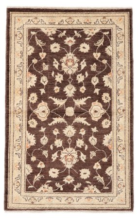 Orientalisk Ziegler Matta 90X145 Brun/Beige Ull, Afghanistan