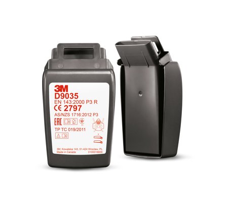 3M Secure Click D9035 Partikkelfilter hardt etui, Ånderettsvern