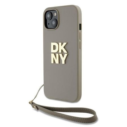DKNY Rannehihna Stock Logo tapauksessa iPhone 15 / 14 / 13 - beige