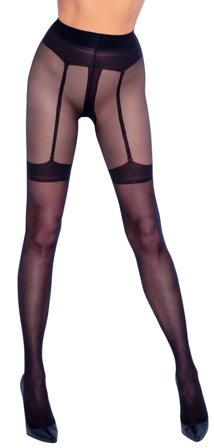 Cottelli Collection: Crotchless Tights - Black - Vuxen: Lingerie & undertøy