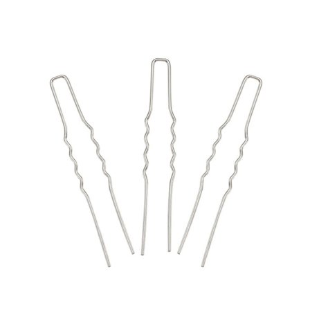 Pack med 20 Platinum färgad hårnålar 63 mm. långa