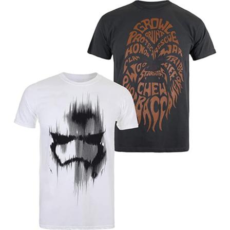 Star Wars T-shirt För Män (pack Om 6) Xl Vit/svart/orange