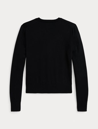 Polo Ralph Lauren Cotton Crewneck Cardigan - Black - XS