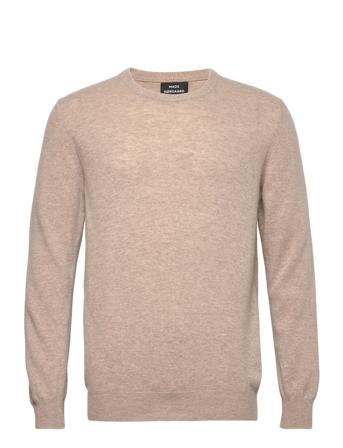 Eco Wool Karsten Knit Strikkegenser M. Rund Krage Beige Mads Nørgaard