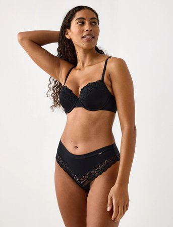 Lindex Bra Akleja Nova Lace Trim - Black - B x 70