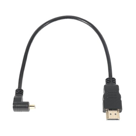 30cm Micro-HDMI Höger Vinkel Hane till HDMI Hane (90 Grader) - Stöder 4k (typ B)