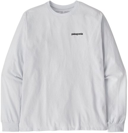 Patagonia M's L/S P-6 Logo Responsibili-Tee White