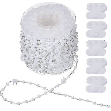 20m Kæde til Lamelgardiner - Tilbehør til Lamelgardiner og 5 Snore Samlere - Bundkæde til Lamelgardiner til 89mm Lameller, hvid (FMY)