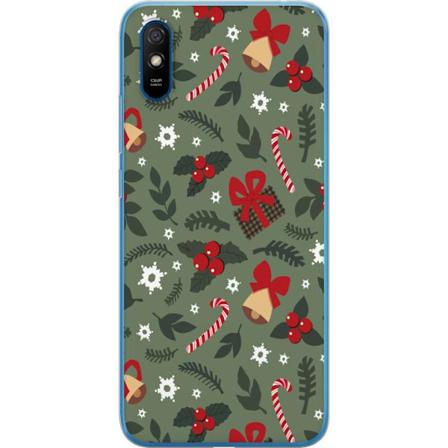Xiaomi Redmi 9A Gjennomsiktig deksel God Jul mønster